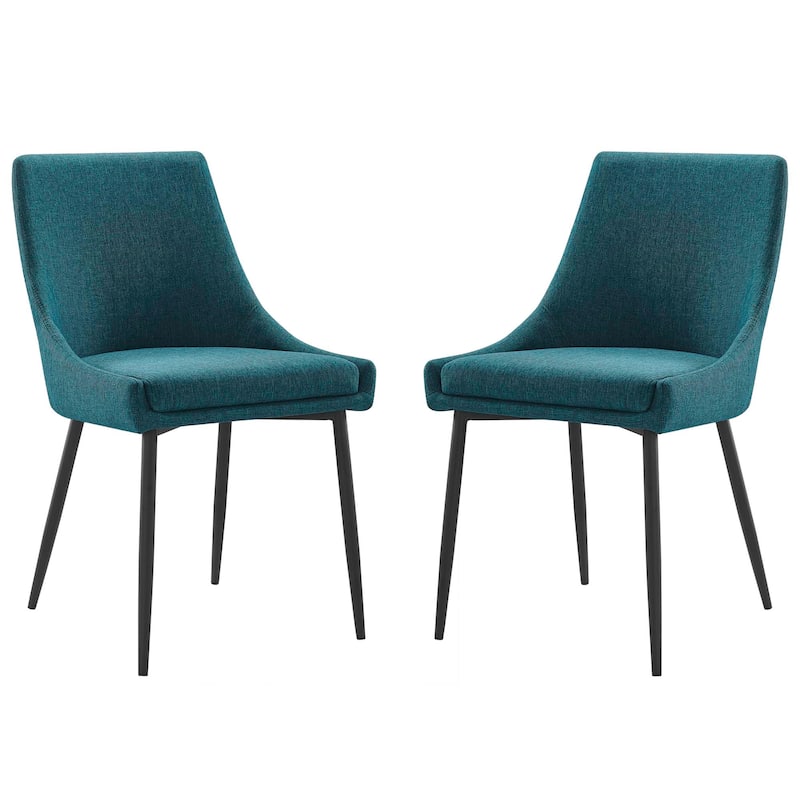 Viscount Upholstered Fabric Dining Chairs - Set of 2