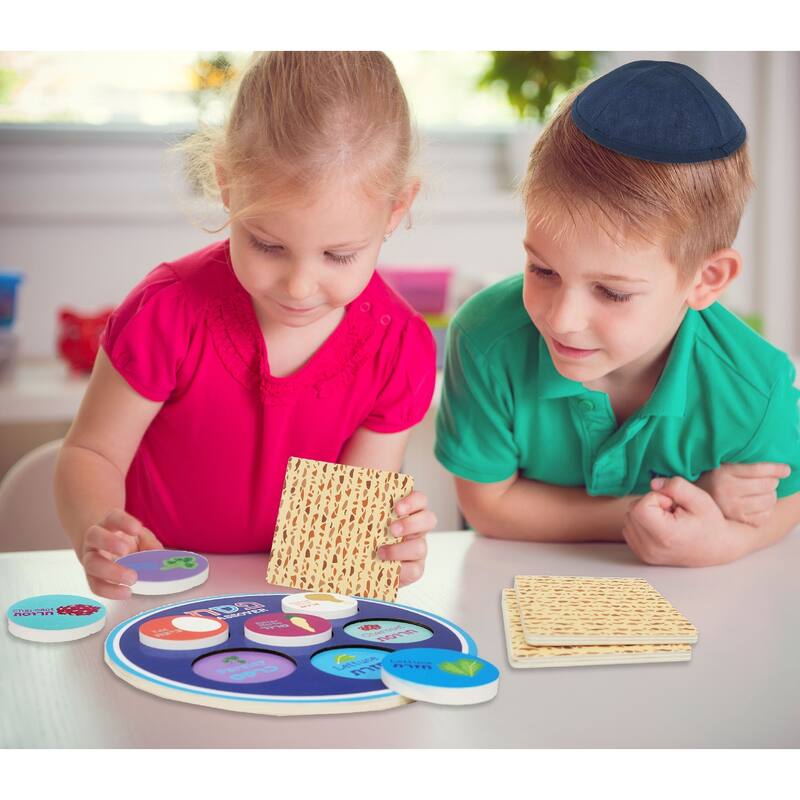 10 Piece Passover Deluxe Seder and Matzah Play Set 11.5"
