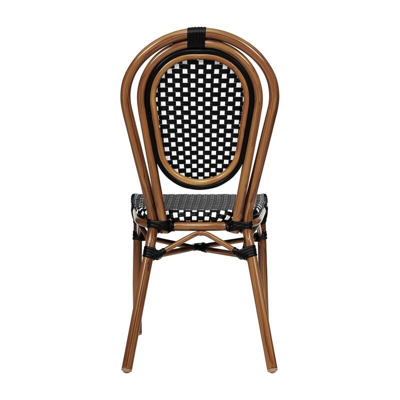 4 Pack All-Weather Commercial Paris Chair with Metal Frames
