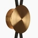 preview thumbnail 8 of 13, Modern 4-Light LED Black Gold Wall Sconce Metal Bathroom Vanity Lights - L60" x W12"