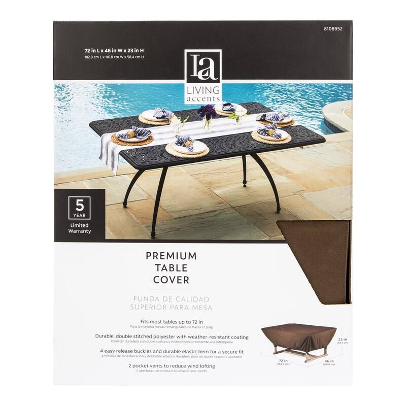 Living Accents Polyester Table Cover 72"
