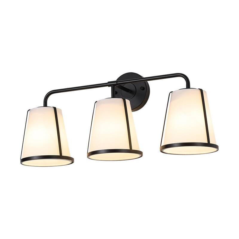 Bohemian 3-Light Ivory Fabric Shade Vanity Wall Light 24.4 in