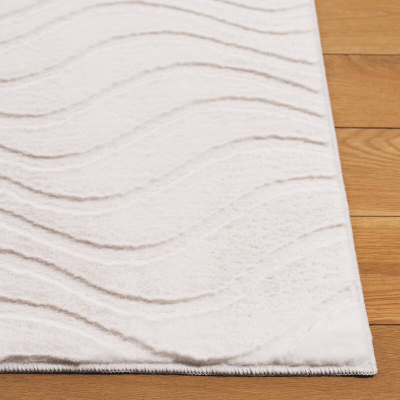 SAFAVIEH Faux Dalal Rabbit Fur Machine Washable Slip Resistant Shag Rug