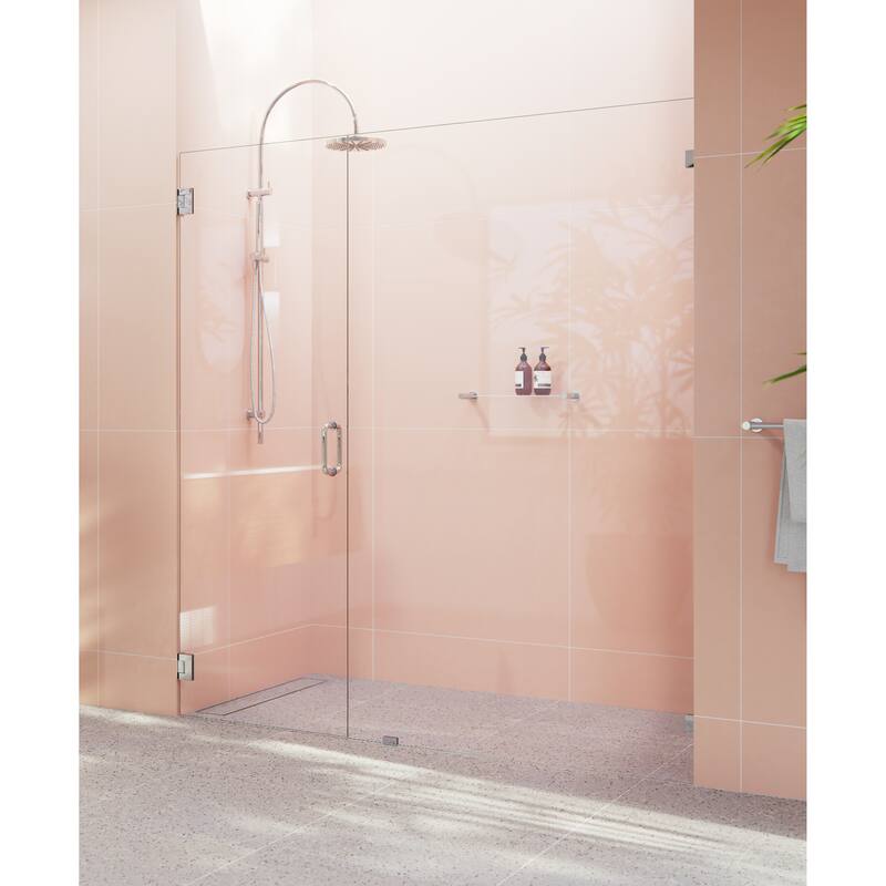 Illume 75.5 in. x 78 in. Wall Hinged Fully Frameless Glass Shower Enclosure