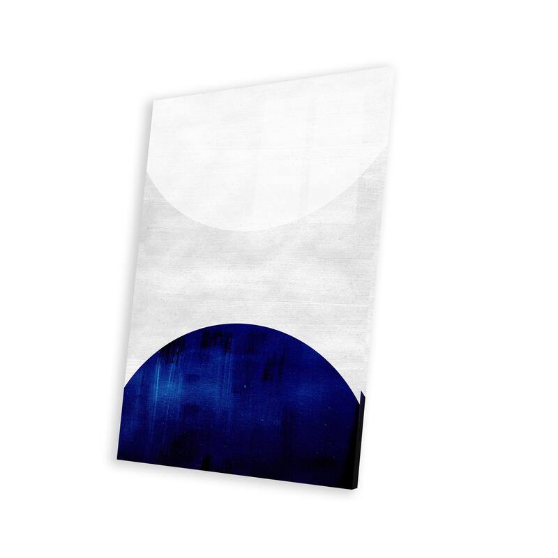 White & Cobalt Print On Acrylic Glass by LEEMO