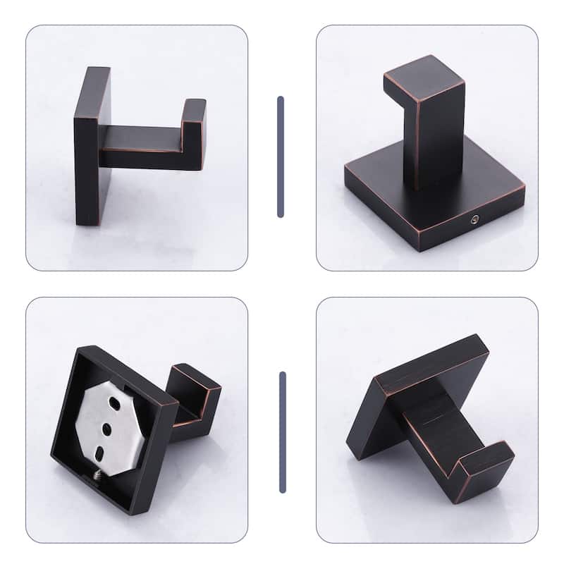 WOWOW J-Hook Wall Mount Robe/Towel Hook 2PCS