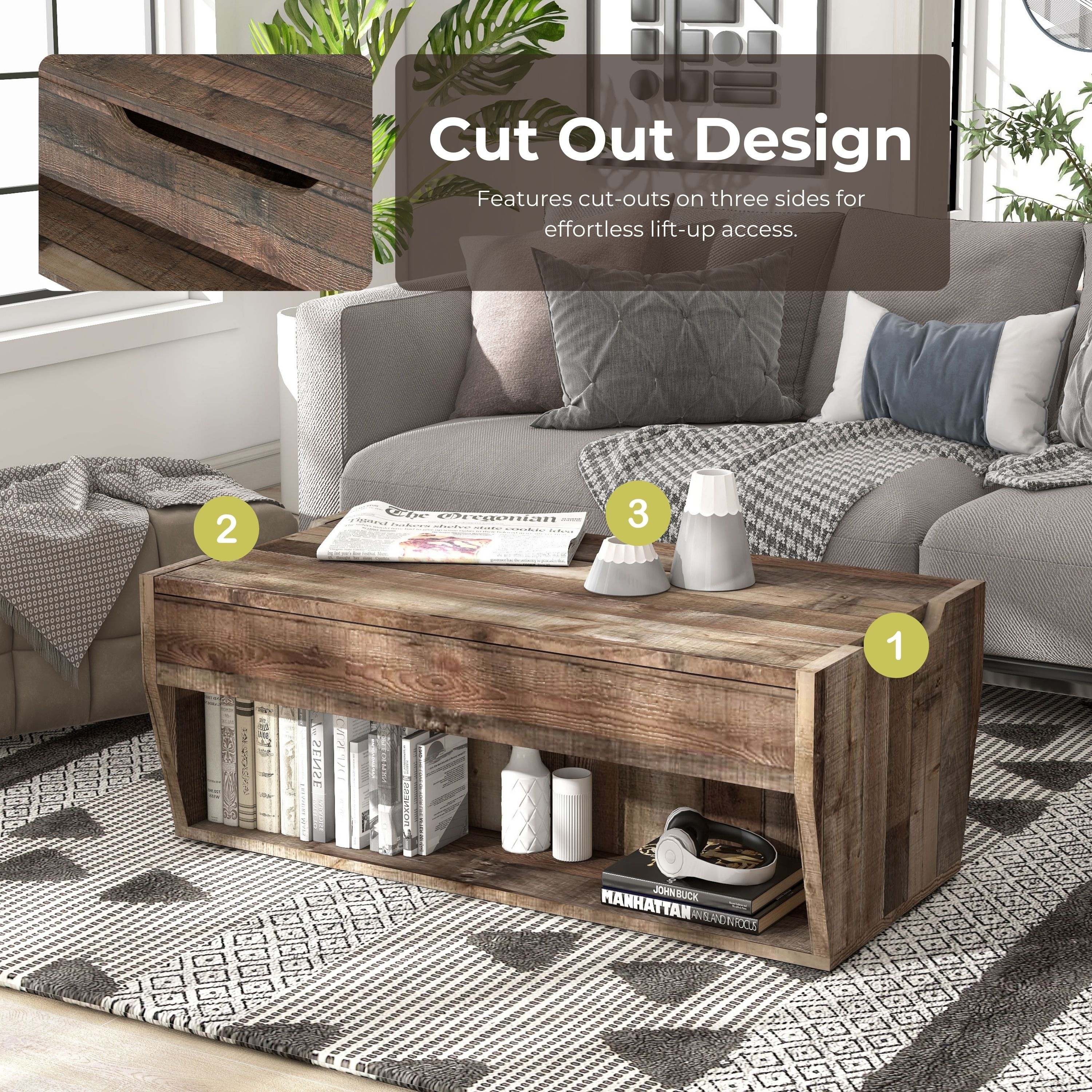 Rere Rustic 41 inch Wood Lift top Coffee Table by Furniture of America On Sale Bed Bath Beyond 22648760