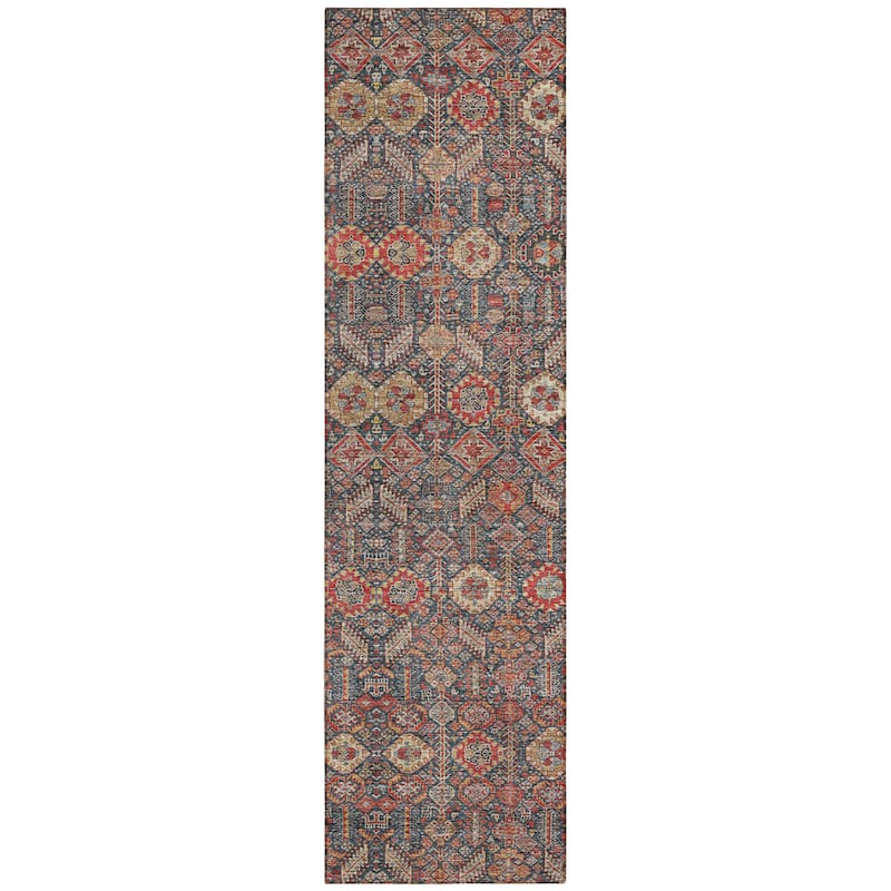 Machine Washable Indoor/ Outdoor Traditional Boho Chantille Rug