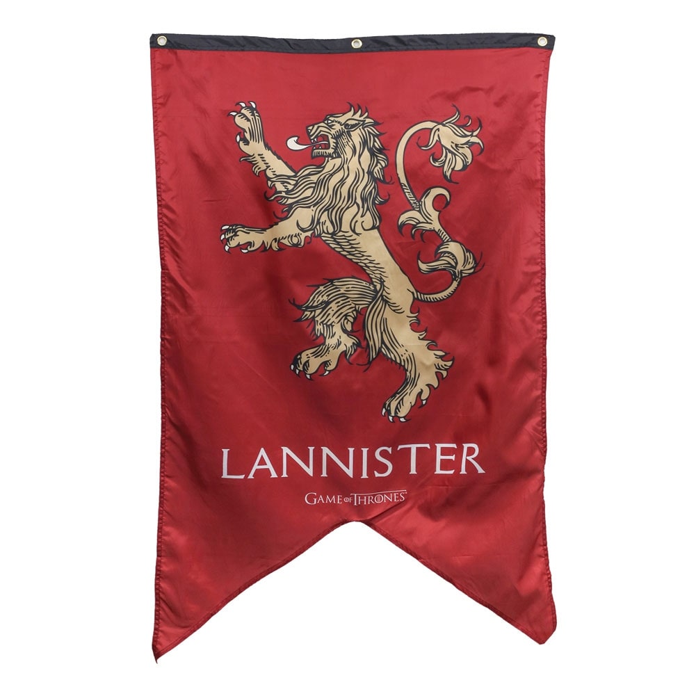 Game Of Thrones - Lannister Lion Hanging Flag Banner Fabric Poster - 30 in.  x 0.5 in. x 50 in. - Overstock - 15031114