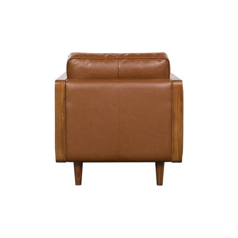 Siva Leather Club Chair, Vegan Nut
