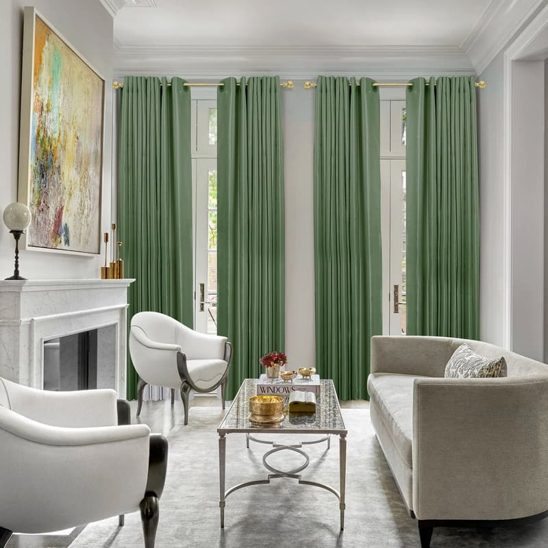 UTOPIA ALLEY 5/8 Inch Curtain Rod - Adjustable Drapery Rods, Bedroom & Living Room Decorative Curtain Rods