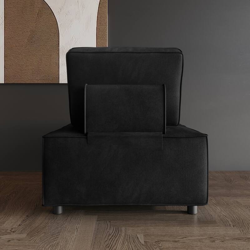 Clayfell Fandy Velvet Square Accent Chair