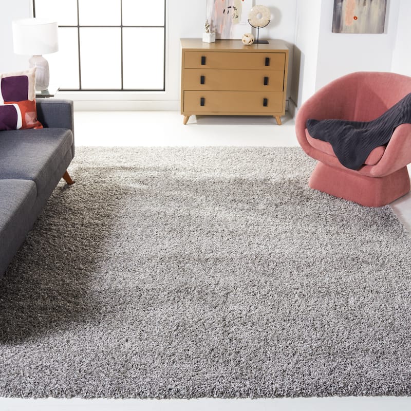 SAFAVIEH Santa Monica Shag Einara 2-inch Thick Area Rug - 9'6" x 13' - Silver - Rectangle