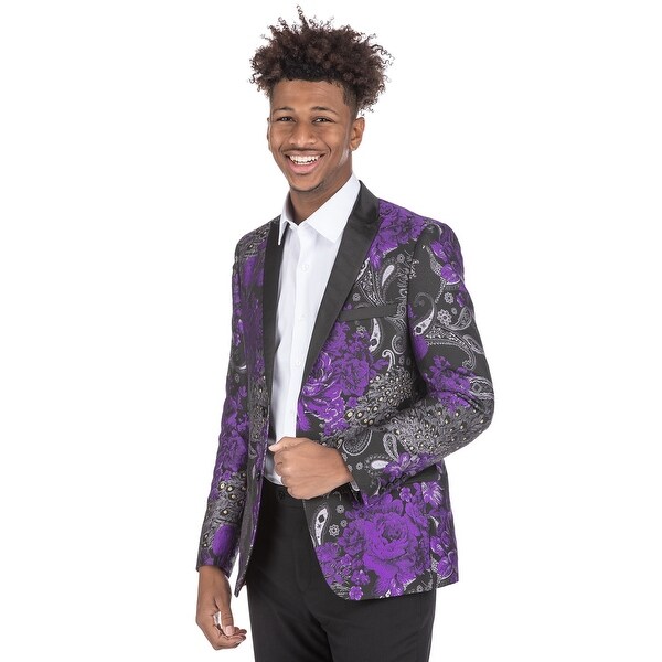 purple floral jacket