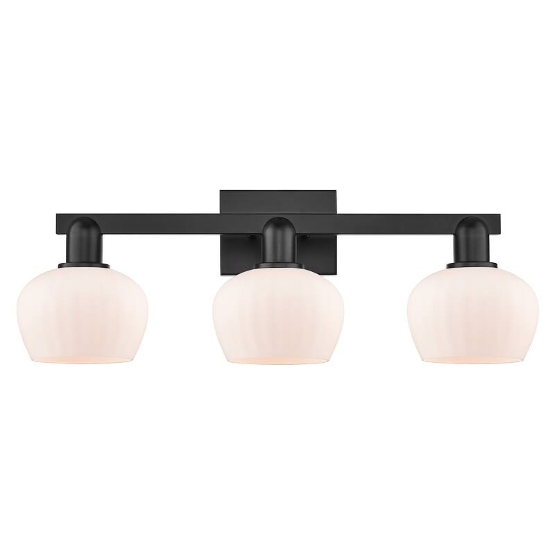 Innovations Lighting 716-3W-10-26 Fenton Vanity Fenton 3 Light 26" - Matte Black / Matte White