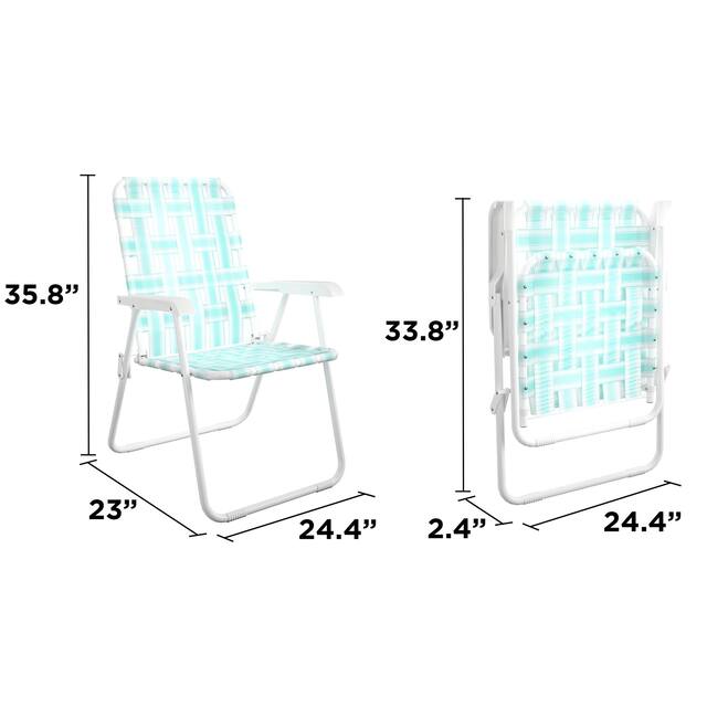 The Novogratz Poolside Gossip Collection Priscilla Folding Chair (2-Pack)