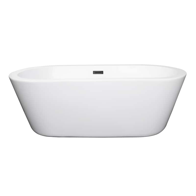 Wyndham Collection Mermaid 67" Free Standing Acrylic Soaking Tub with
