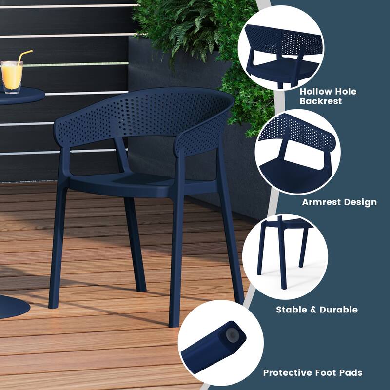 Frond and Form Outdoor Stacking Dining Armchair (Set of 2)