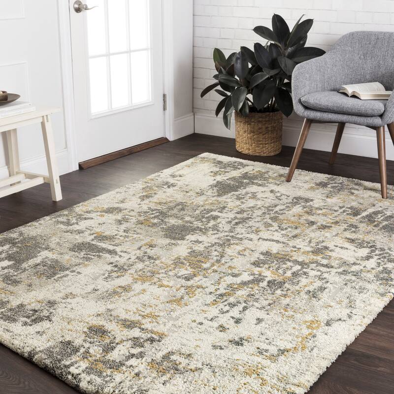 Alexander Home Mid-century Modern Abstract Granite Area Rug - 8'10" x 12'7" - Runner/Rectangle