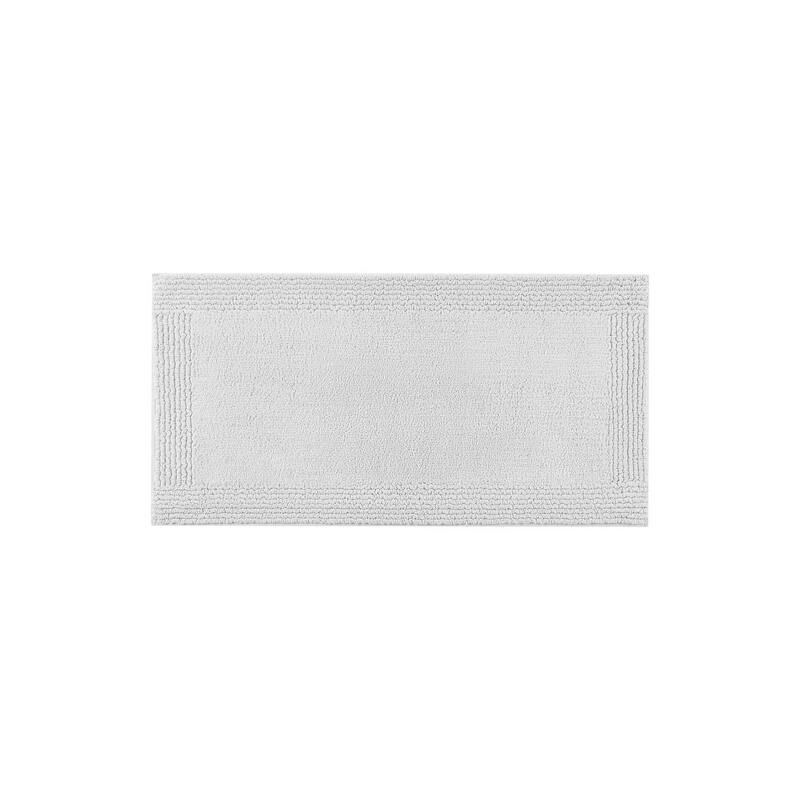 Anmytek Absorbent Cotton Tufted Bath Rug Grey 24x60 Reversible Plush Bathroom Floor Mat