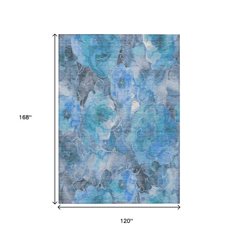 HomeRoots Floral Transitional Rectangle Outdoor Rug