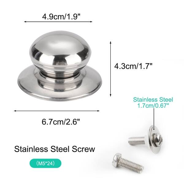 Stainless Steel Pan Lid Knob Kitchen Bakeware Cover Utensils