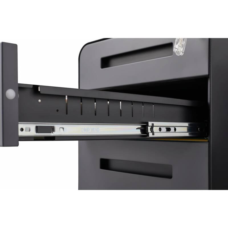 Lockable 3-Drawer File Cabinet with Wheels & Removable Pencil Tray