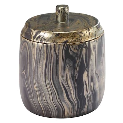 Nicole Miller Harper Covered Jar - Black
