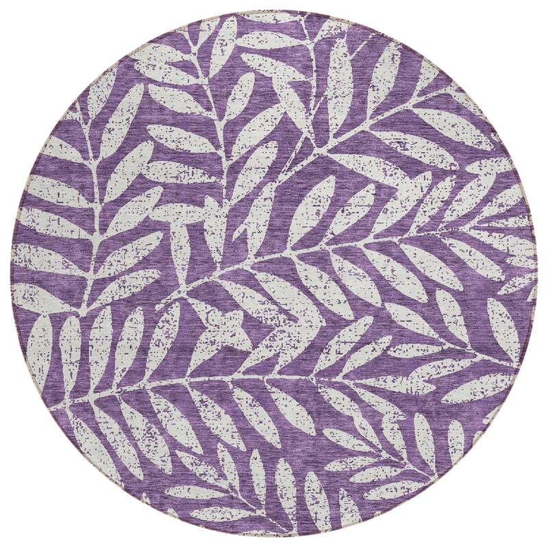 Machine Washable Indoor/ Outdoor Chantille Palm Rug
