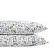 preview thumbnail 40 of 64, Laura Ashley Soft & Silky Sateen Printed Cotton Sheet Set Std Pillowcase Pair - Spring Bloom Blue