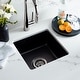 preview thumbnail 14 of 17, Reveler Fireclay Undermount Bar Sink - 15.75" x 15.75" x 7.5" Gunmetal