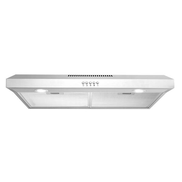 slide 2 of 8, Cosmo 30 in. Ducted Under Cabinet Range Hood with 3-Speed Fan, Push Buttons