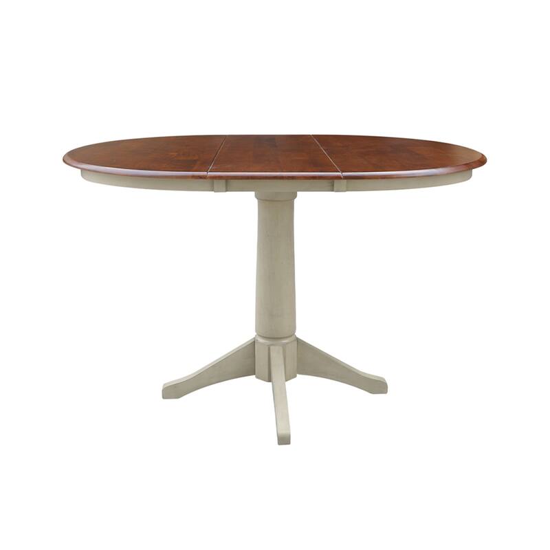3 Piece Set - 36" Round Extension Dining Table with San Remo Chairs