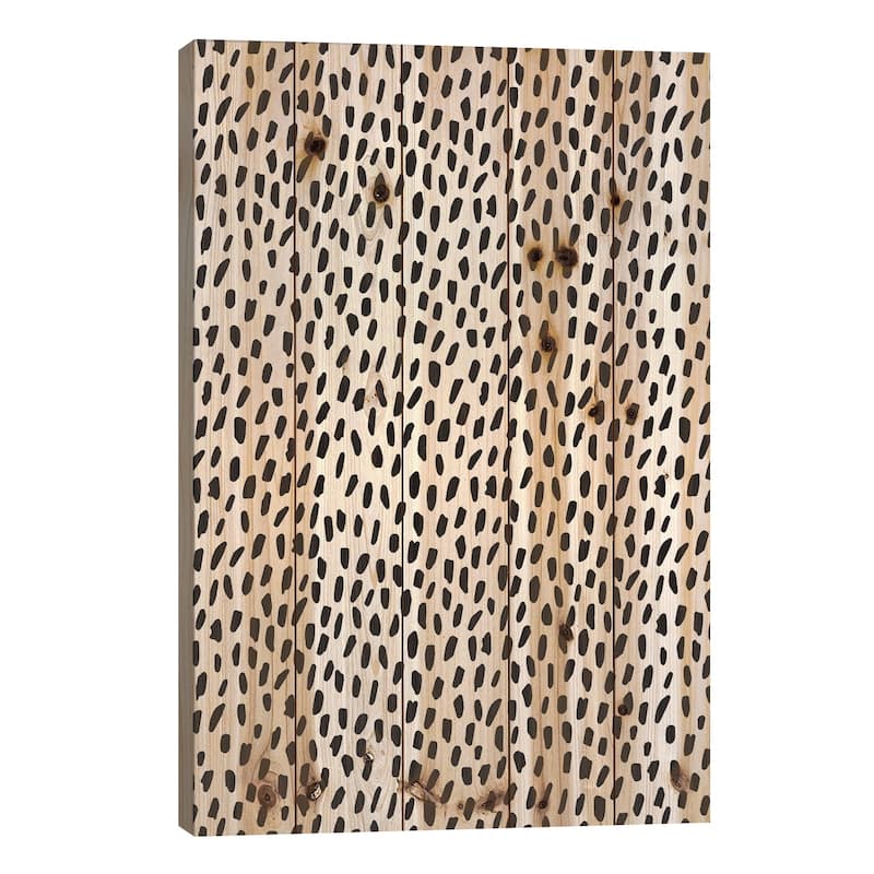 Salty Leopard Print On Wood by Honeymoon Hotel - Multi-Color - 40x26x1.5