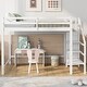preview thumbnail 2 of 7, Modern Style Full Size Loft Bed withStaircase and Built-in Storage Wardrobe.