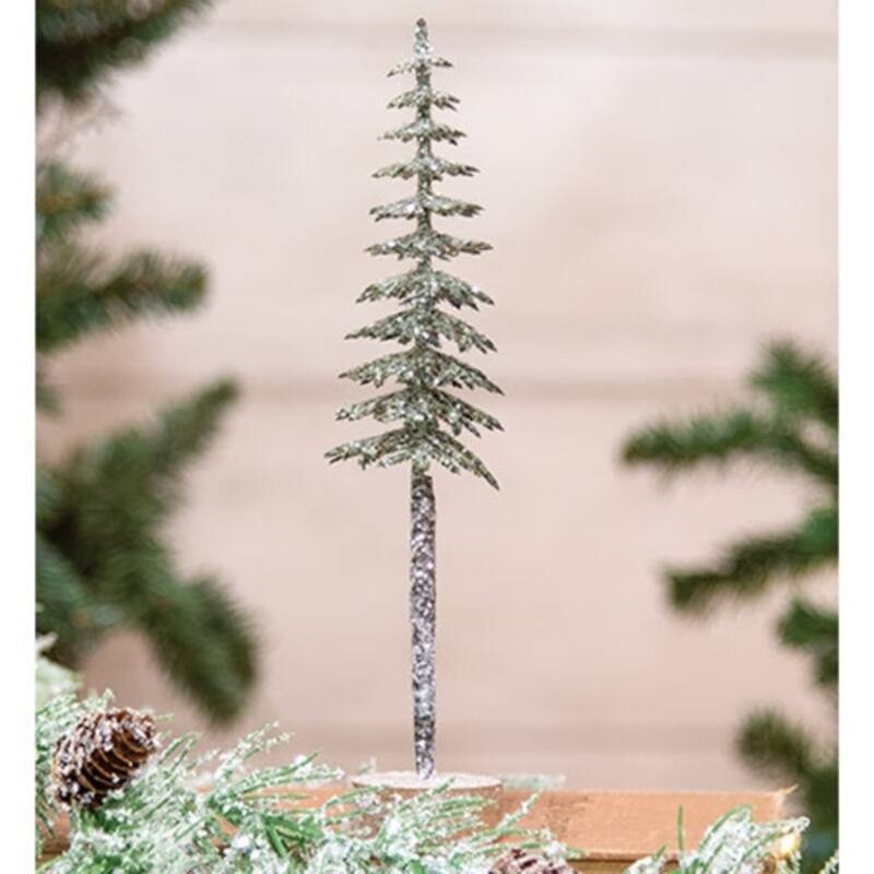 Gleaming Shortleaf Pine Tabletop Tree Winter Decor
