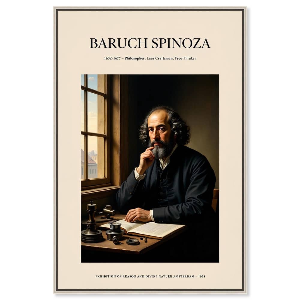 Philosopher Spinoza Canvas by Art Remedy
