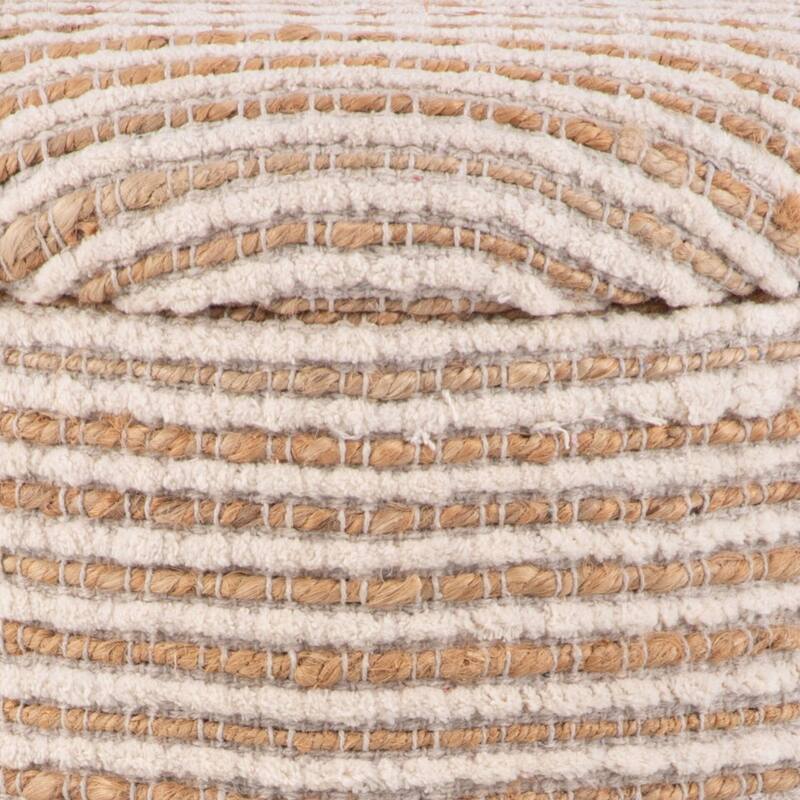 Handwoven Fabric Storage Ottoman
