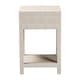 preview thumbnail 6 of 10, Dansby Modern Beige Faux Shagreen 1-Drawer End Table