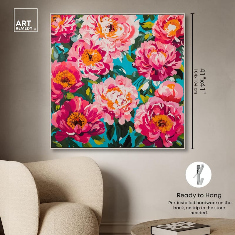 Maximalist Bloom Canvas by Art Remedy