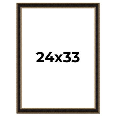 24x33 Frame Gold Antique Vintage Sold Wood Picture Frame | 1.75 Inch