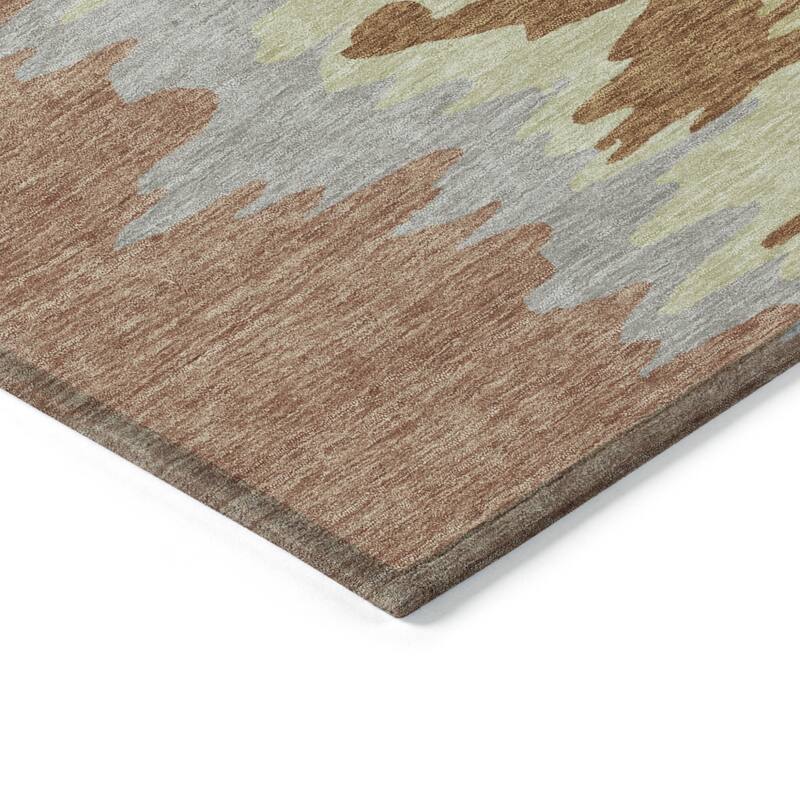 HomeRoots Abstract Transitional Rectangle Outdoor Rug