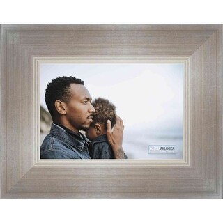 8x14 Contemporary Silver Complete Wood Picture Frame with UV Acrylic ...