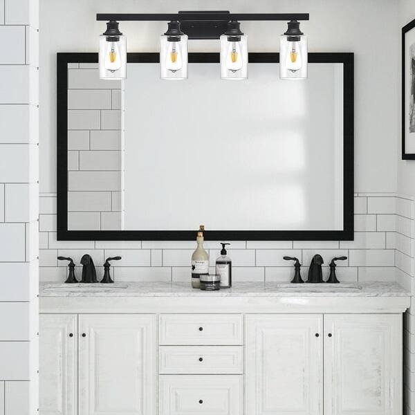 Modern Black Wall Light Fixtures for Bathroom Overstock 36256662