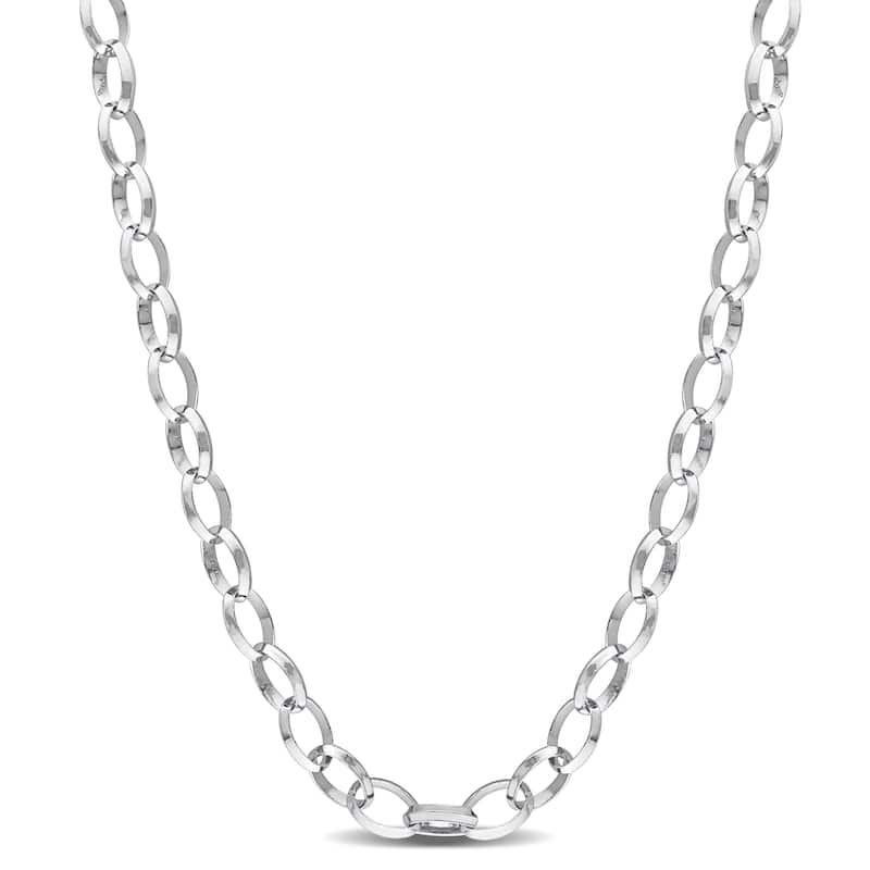 Miadora Sterling Silver Rolo Necklace