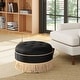 preview thumbnail 26 of 91, Yolanda 24" Upholstered Round Accent Ottoman
