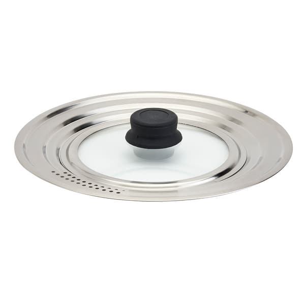 slide 2 of 3, Denmark Tools for Cooks 12" Stainless Steel Glass Universal Lid Cover
