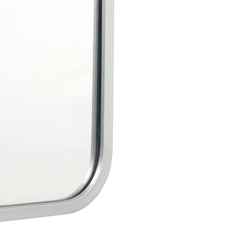 Wall Mount Shatterproof Rectangular Accent Wall Mirror with Metal Frame
