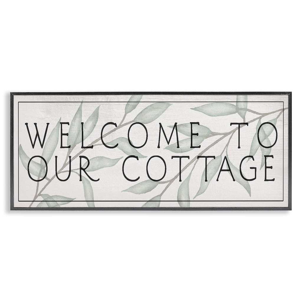 Stupell Rustic Cottage Welcome Framed Giclee Art Design By Lil' Rue