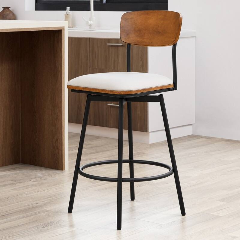 Spruce & Spring Claire Swivel Counter Height Bar Stool Set